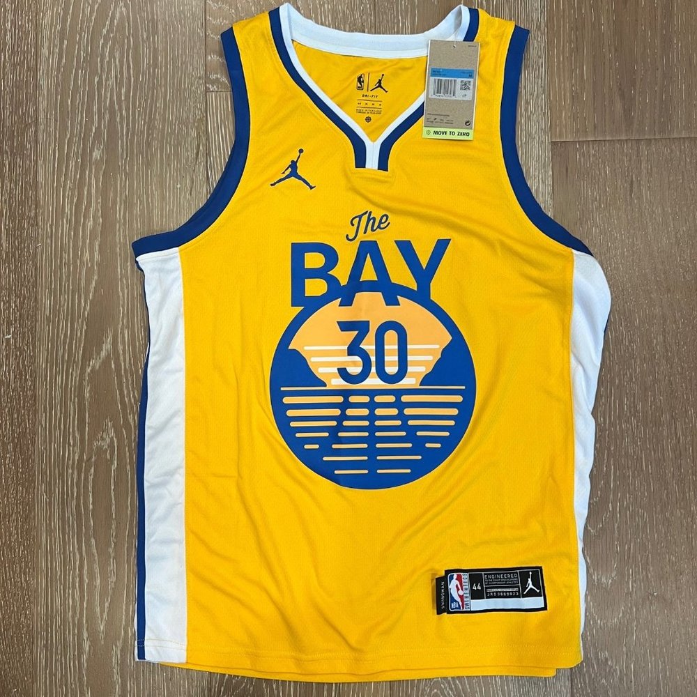 [Small] Stephen Curry Limited The Bay Jersey NBA Swingman Golden State Warriors